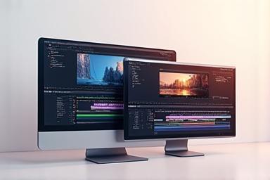 Screenshots of DaVinci Resolve and Adobe Premiere Pro interfaces.