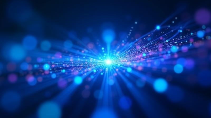 Abstract visual representing data and digital connection.